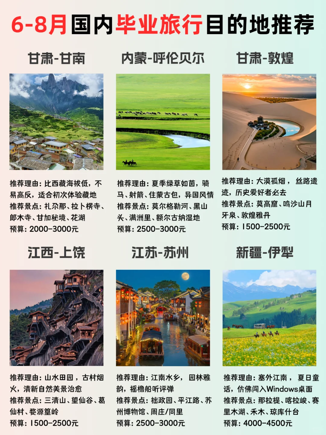 不踩雷！18个适合毕业旅行的小众宝藏地！