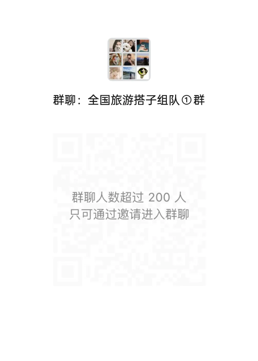 看过来！全国旅游搭子组队群！！