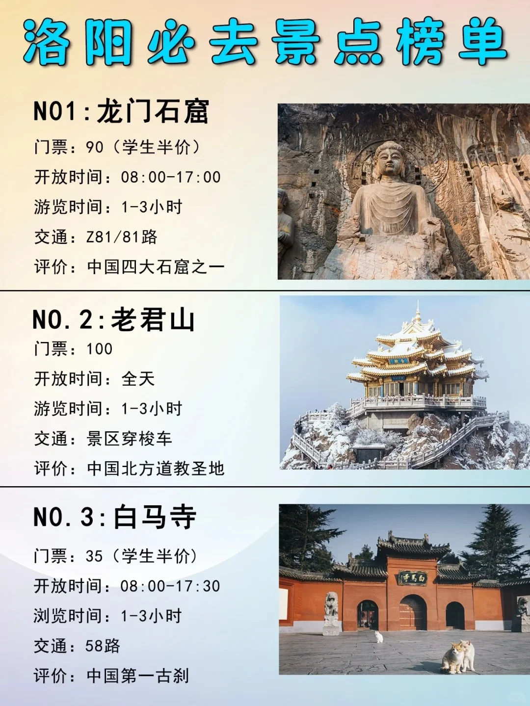八月份，老洛阳人推荐你最值得去的几个景点