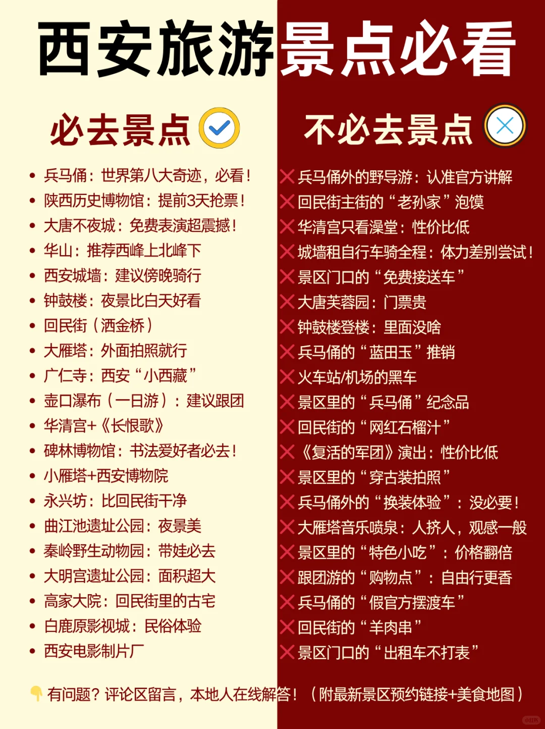 🔥西安旅游超全攻略｜20个必玩景点+20个避雷