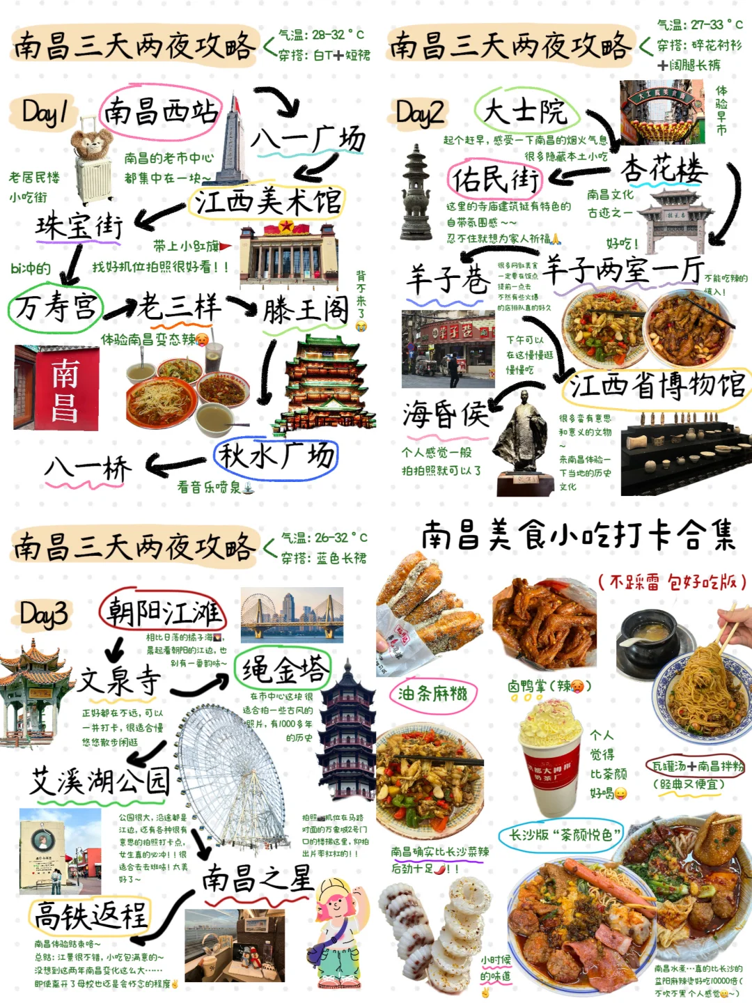南昌大学生手写版旅游攻略☺️（不踩雷）