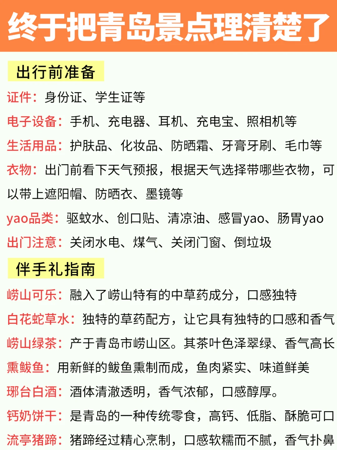 终于把青岛景点理清楚了，超实用‼️