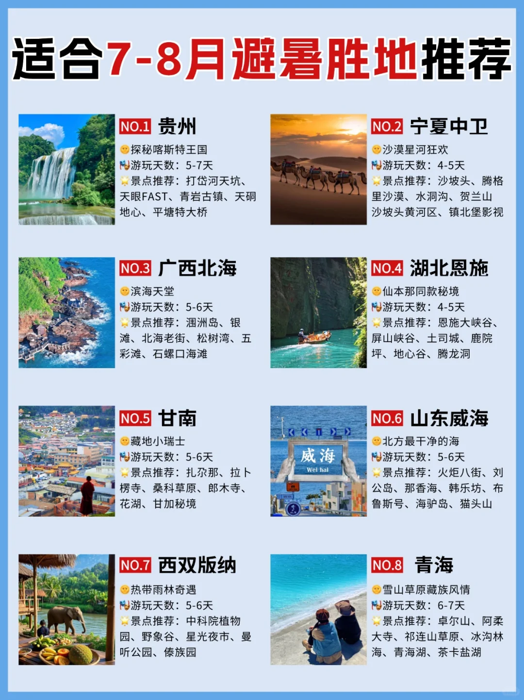 7-8月避暑天花板！逃离40℃💦人少景美速收藏！
