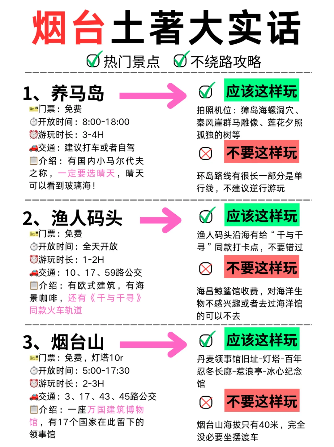 烟台·防踩雷攻略·亲测推荐