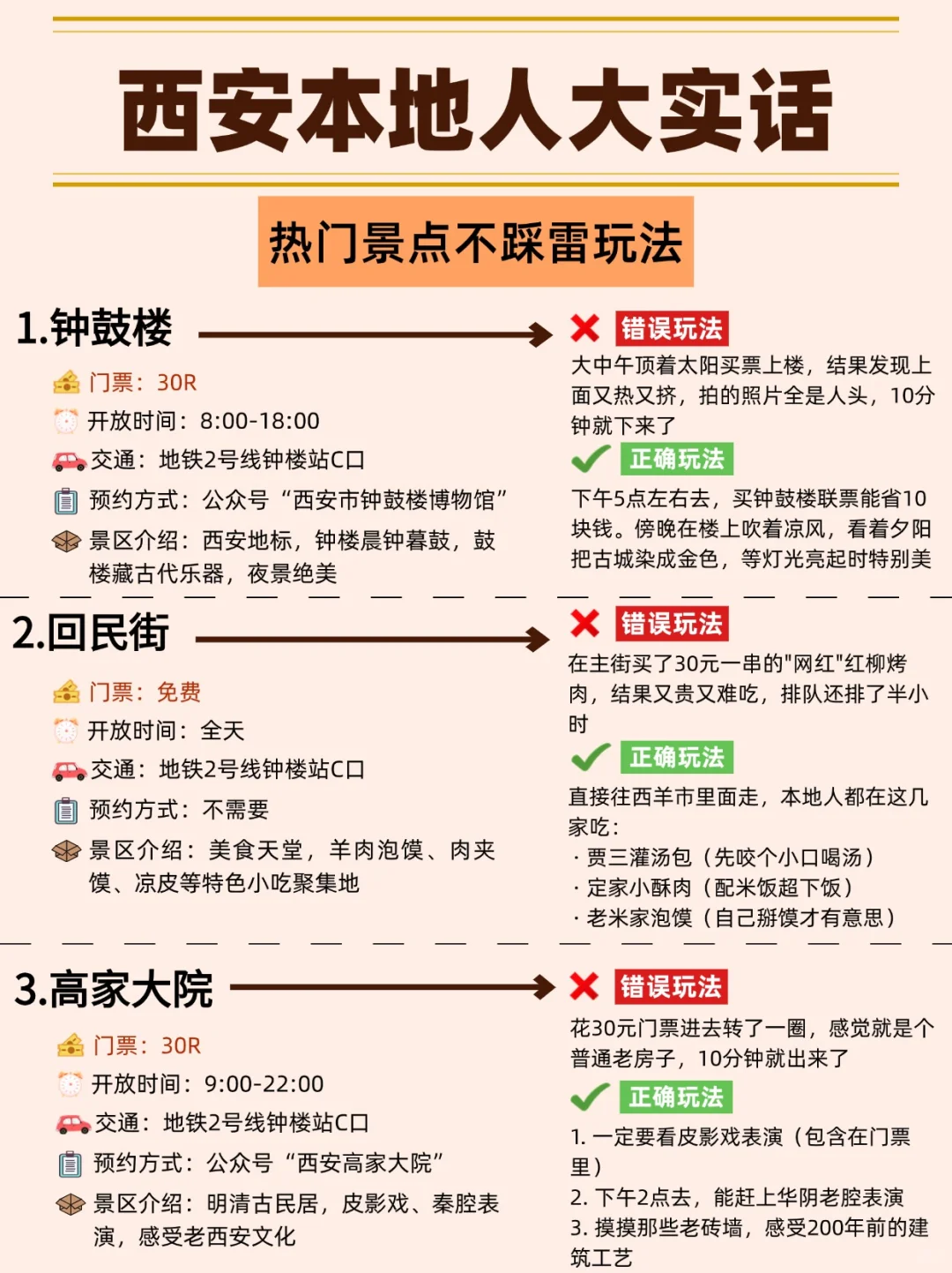 【西安本地人实话】超全避坑指南！必看篇