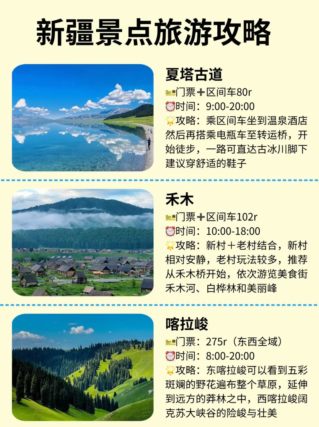假如新疆有排名，你想去的景点在哪？