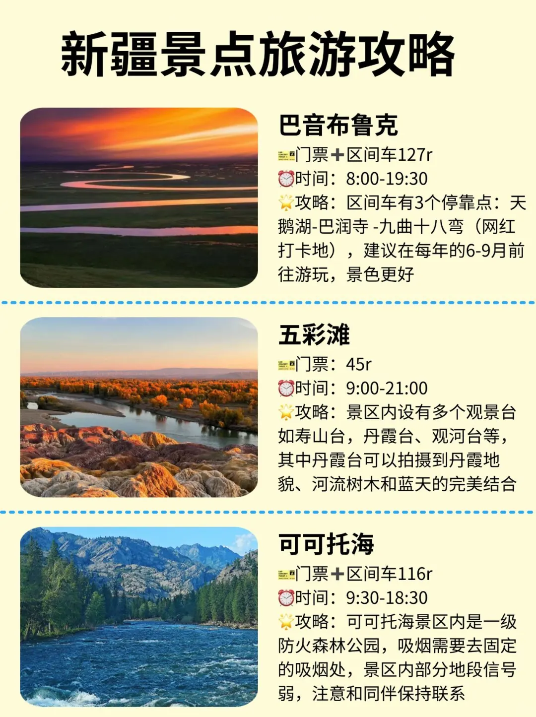 假如新疆有排名，你想去的景点在哪？