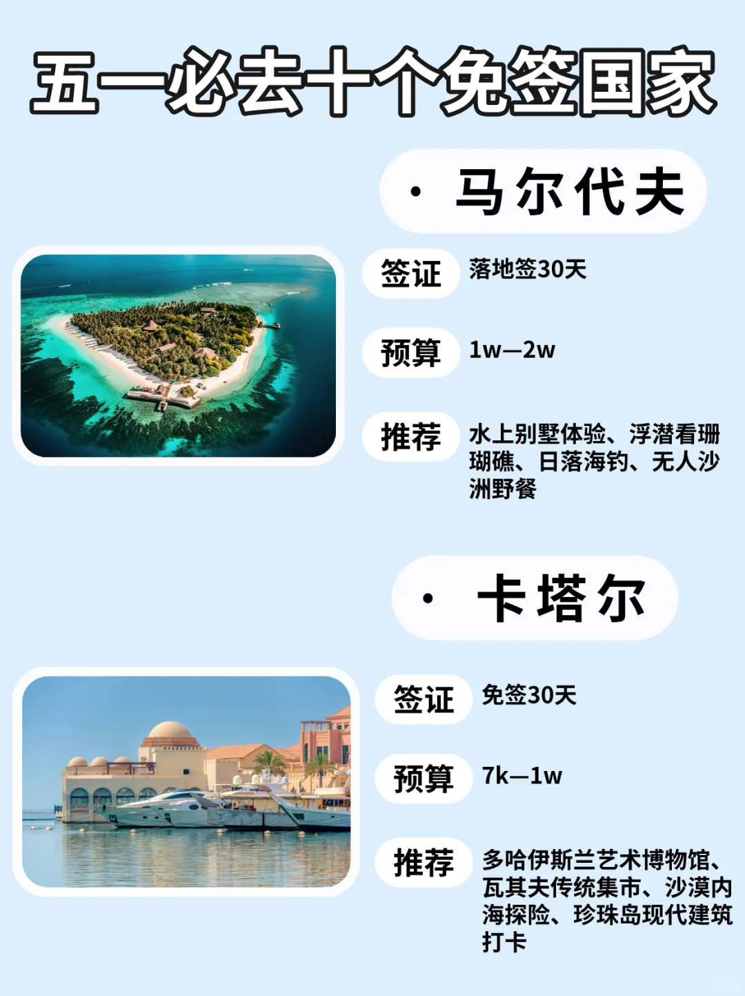 五一逃离计划 | 10个免签国说走就走！