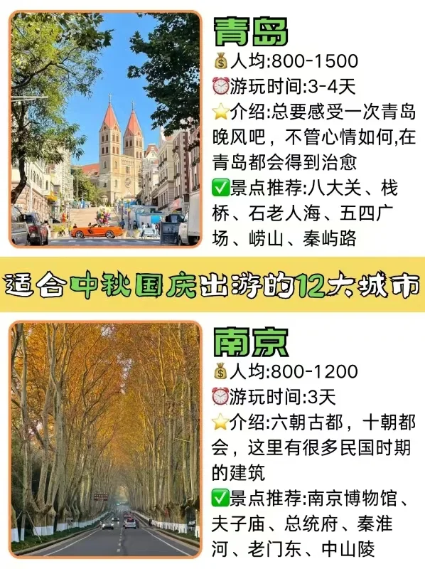 国内旅游shou选❗❗超好玩的12个城市