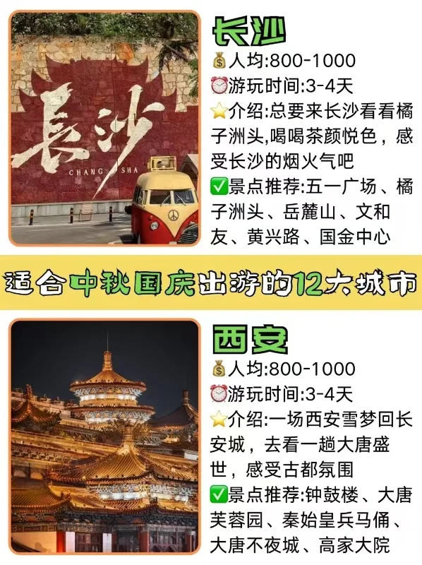国内旅游shou选❗❗超好玩的12个城市