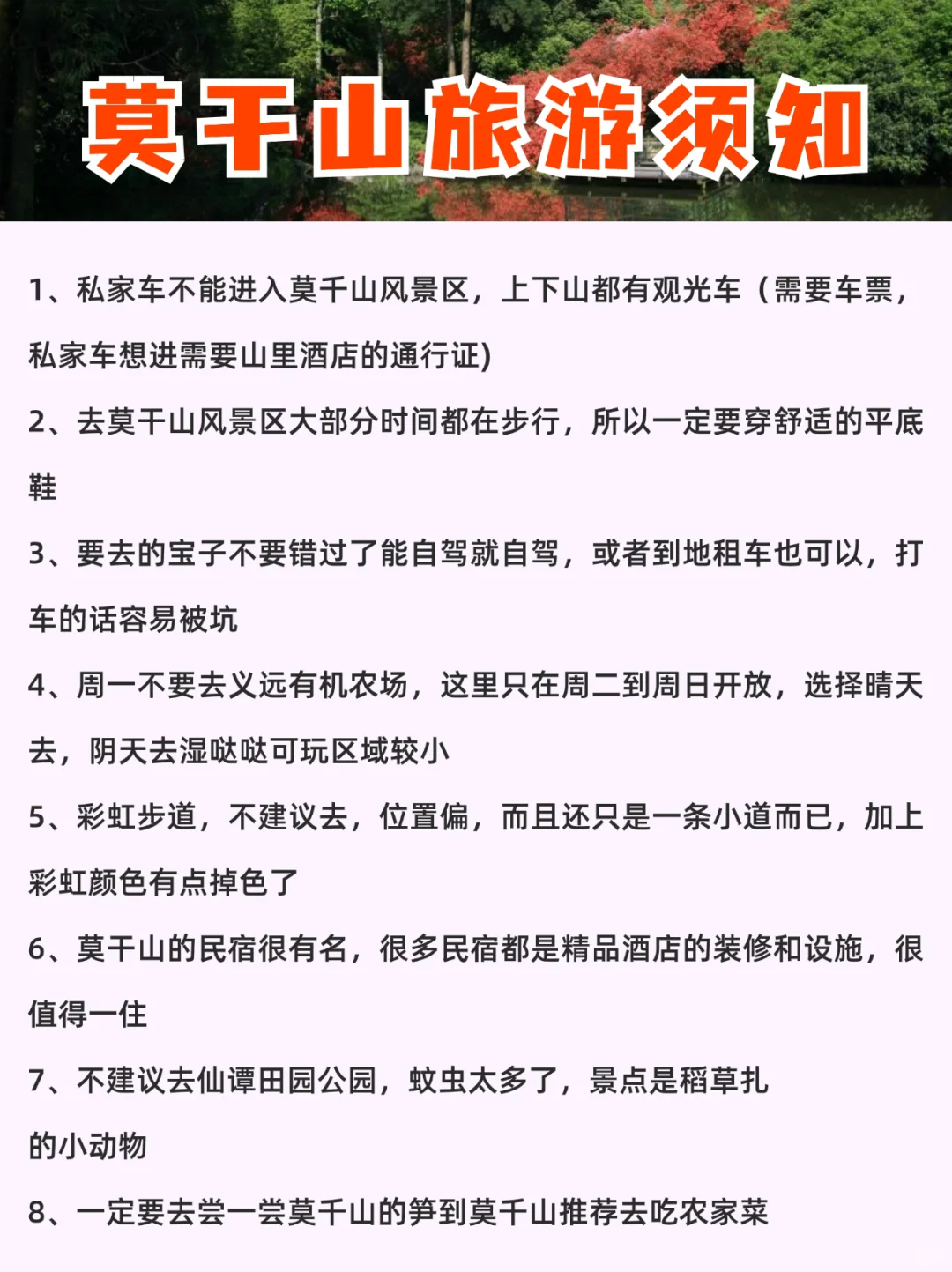 莫干山必打卡景点