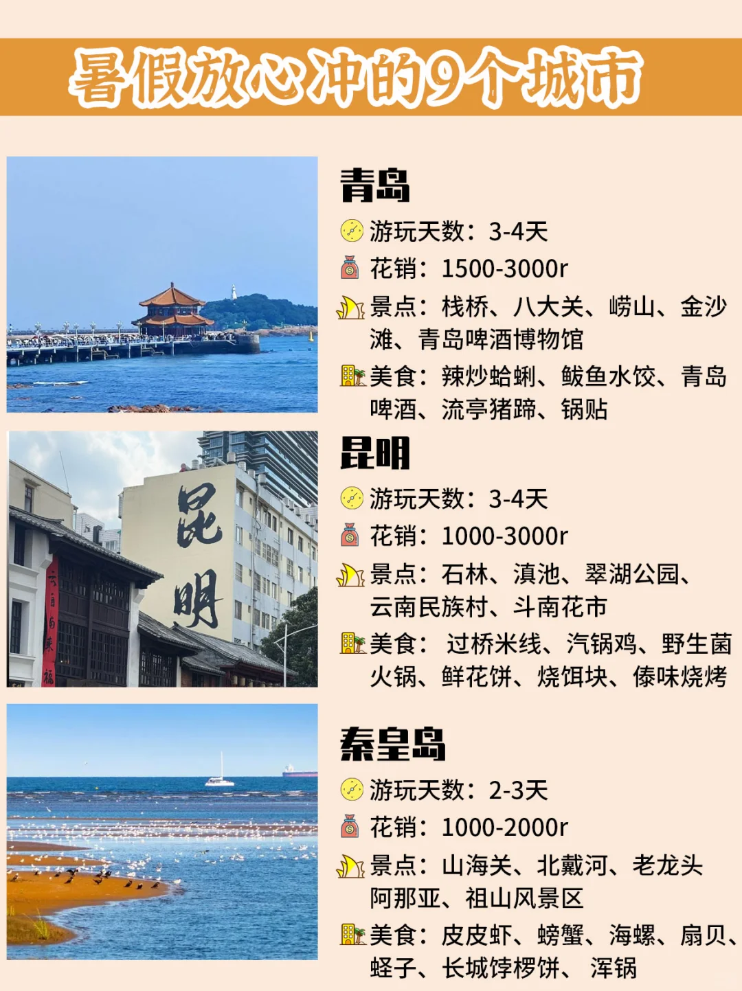 2025暑假遛娃不迷茫！1️⃣2️⃣个城市闭眼冲！