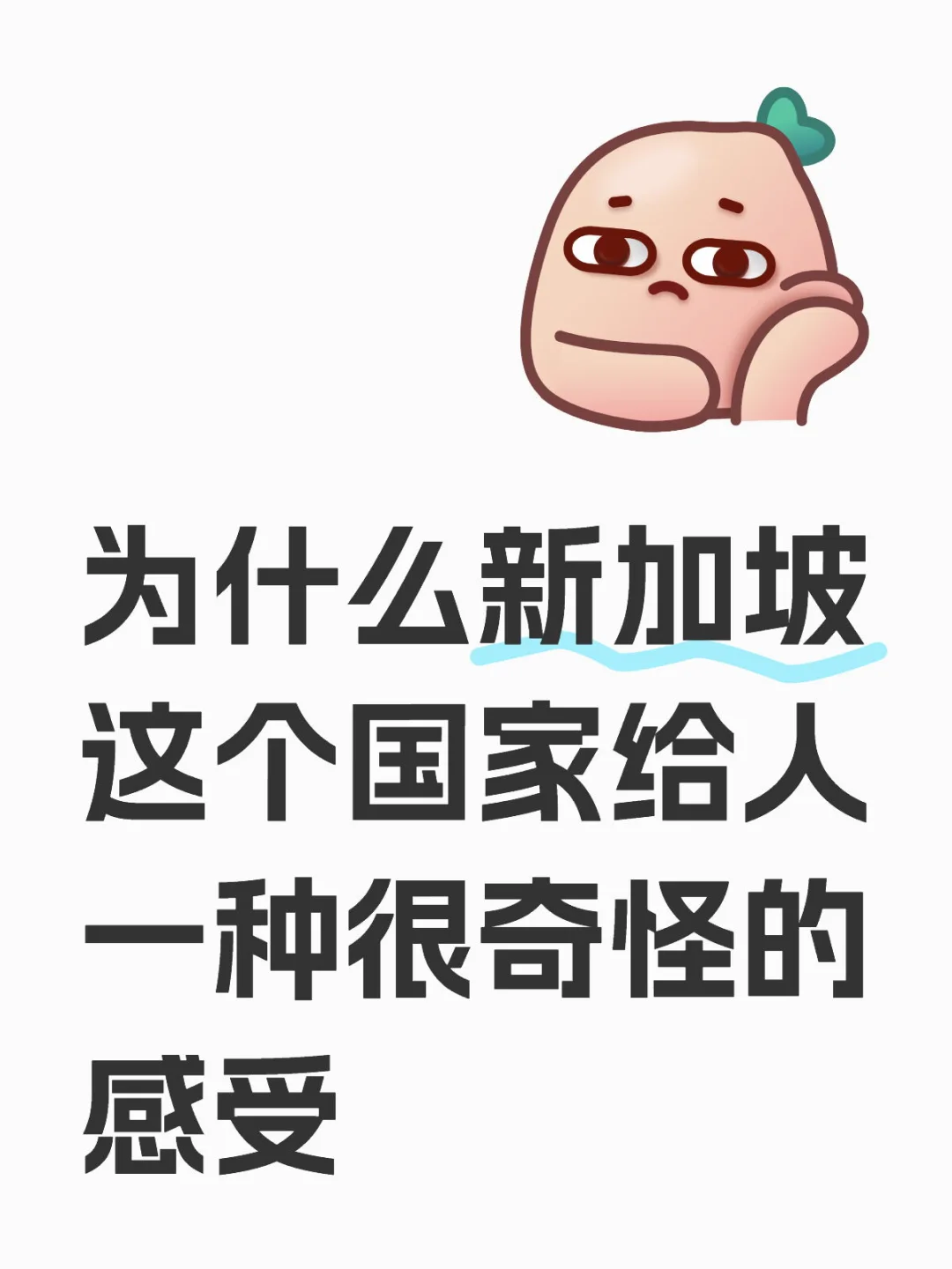 去了一趟新加坡，感觉怪怪的