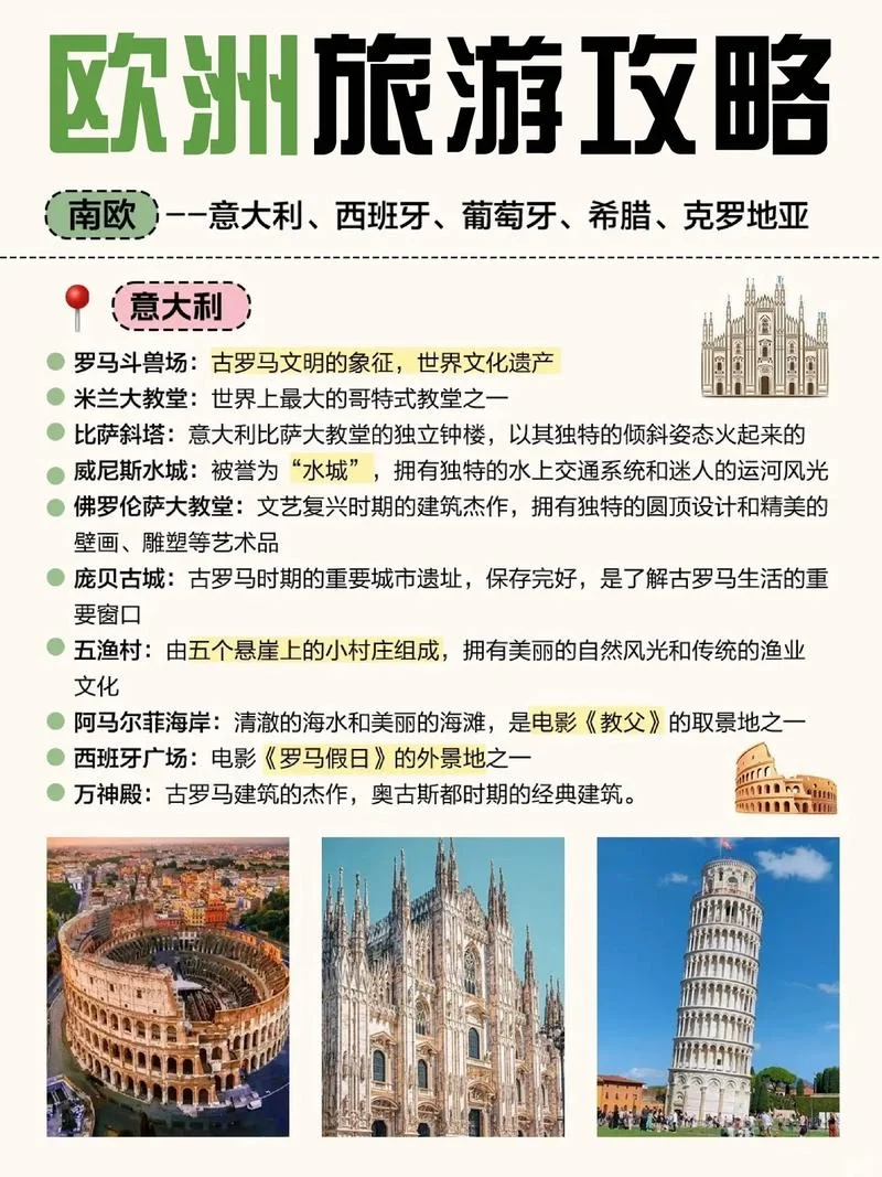 第一次去欧洲怎么选？看看这个攻略赶紧收藏