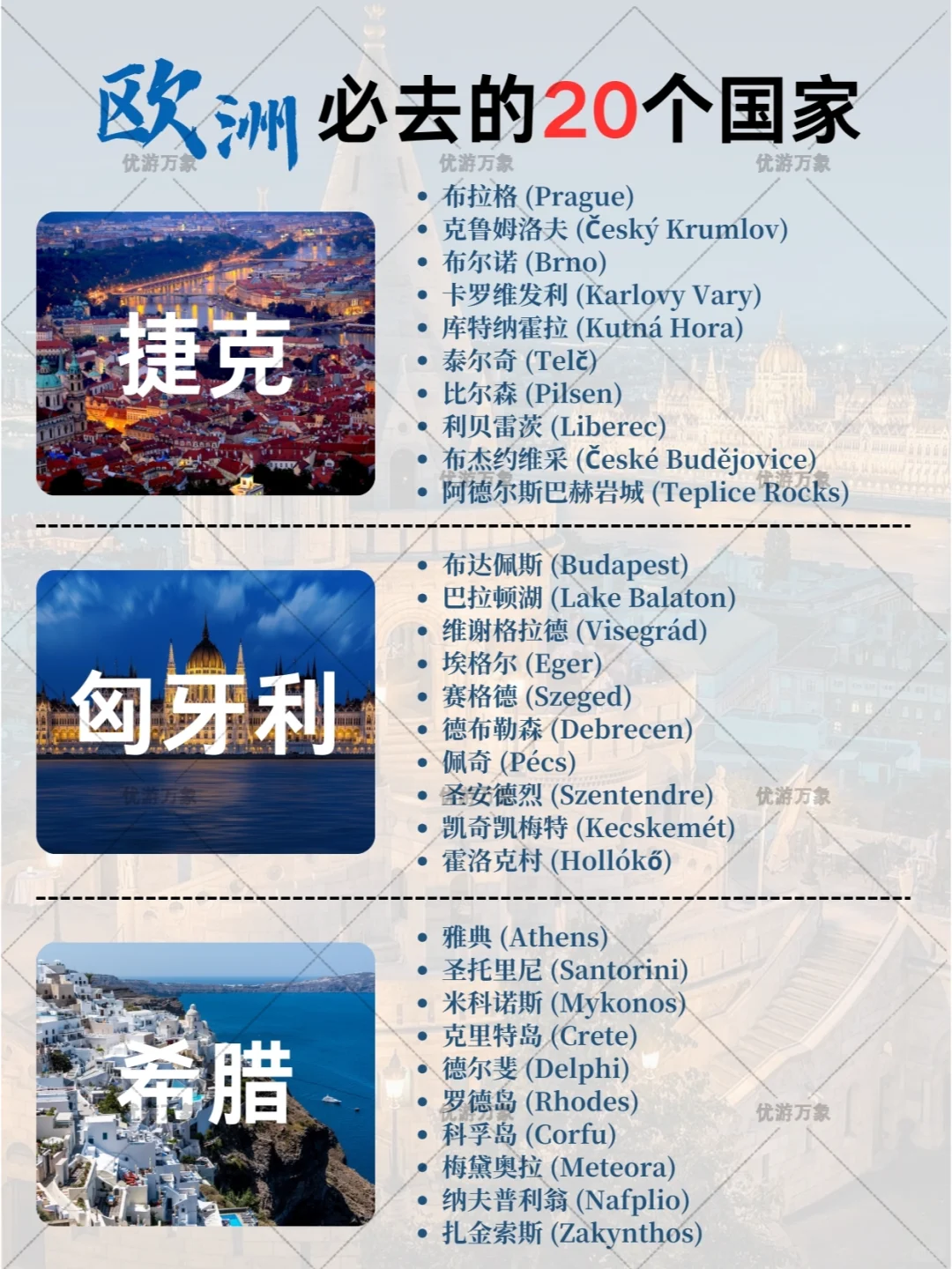 35岁之前必去的20个欧洲国家，收好不谢！