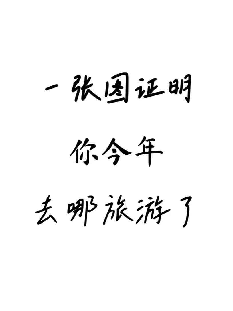 一张图证明你今年去哪旅游了🤩