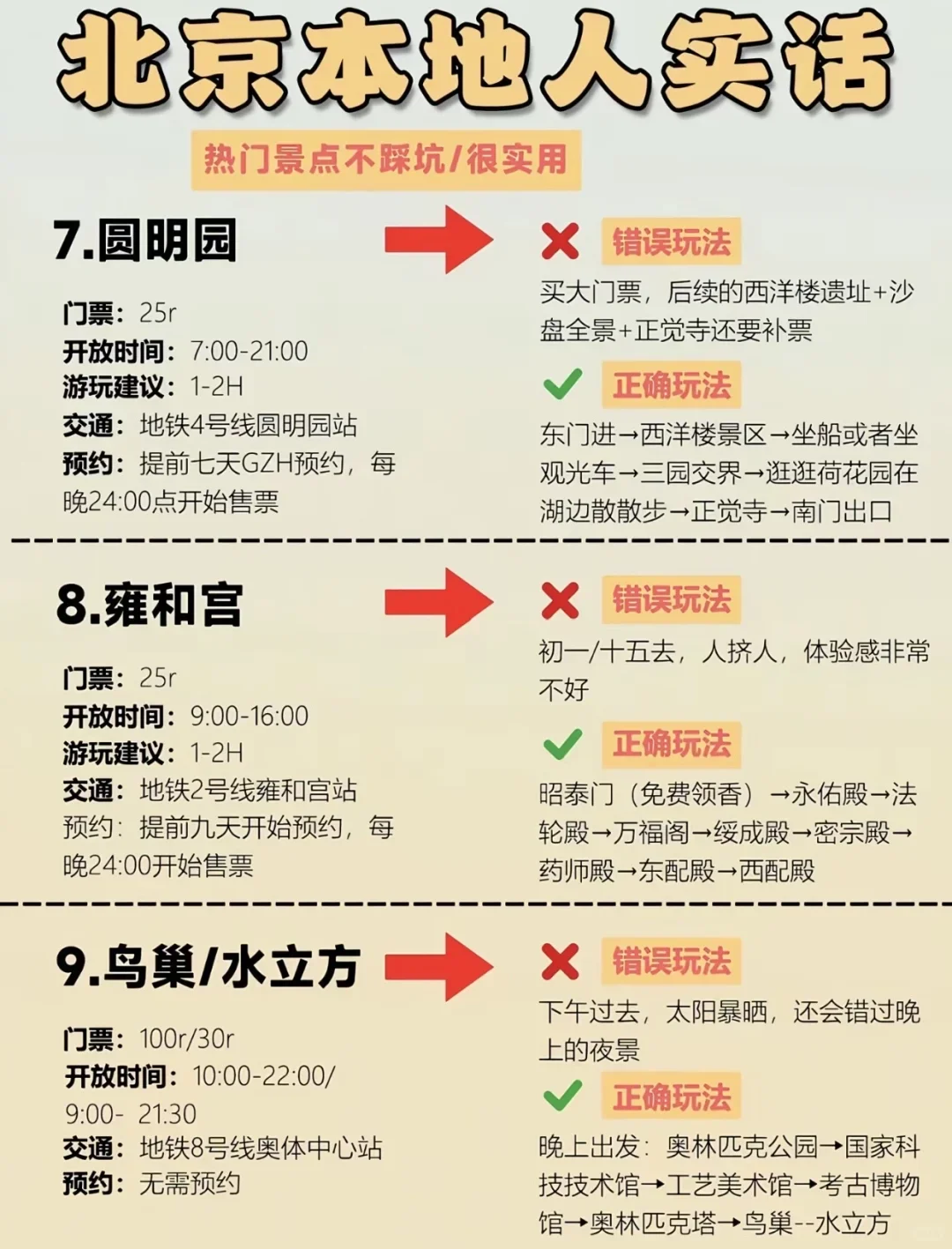 北京5天4夜｜保姆级旅游路线攻略，不绕路❗