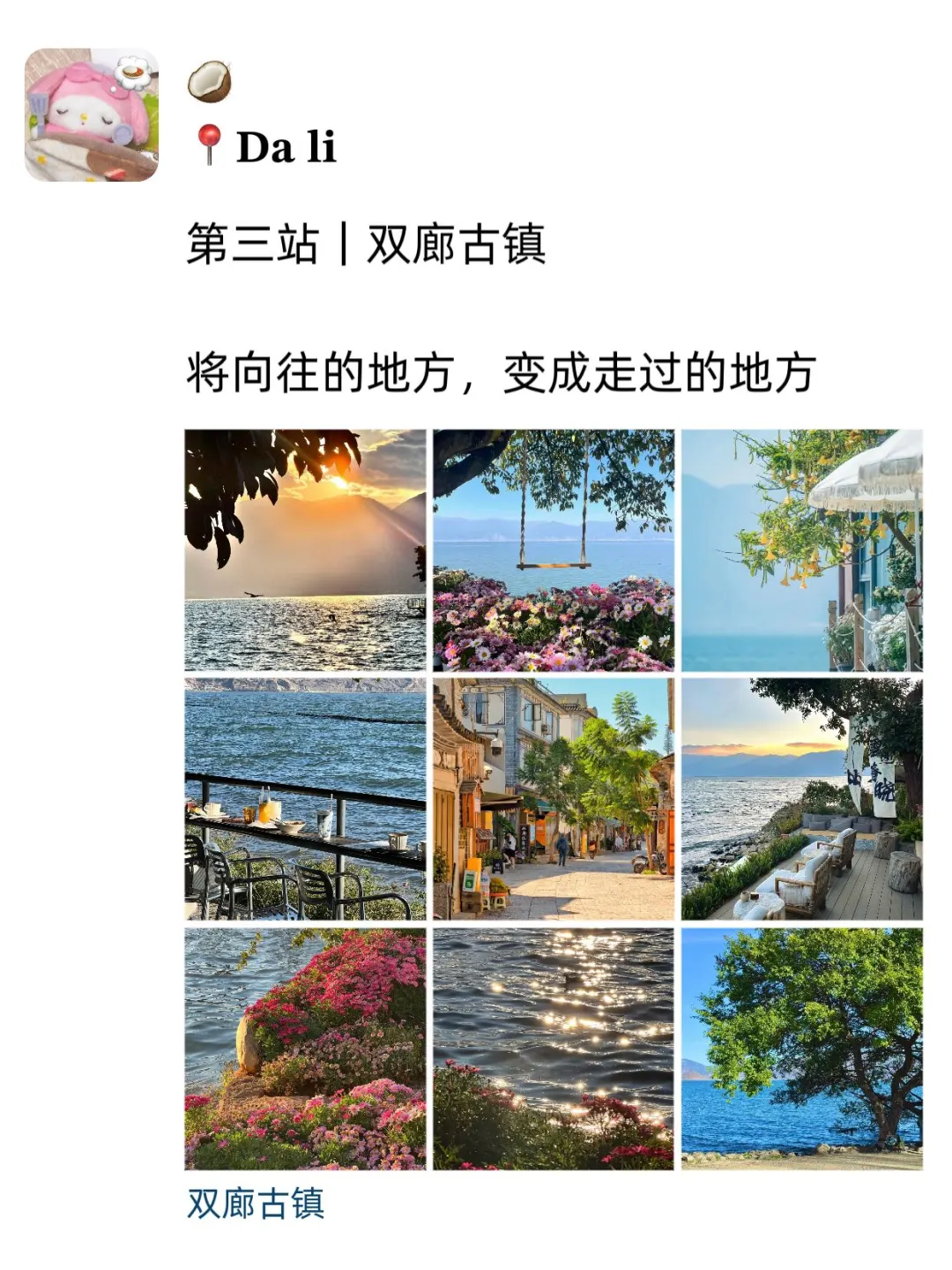 到底至于吗😳这位姐去大理发了9条朋友圈😓