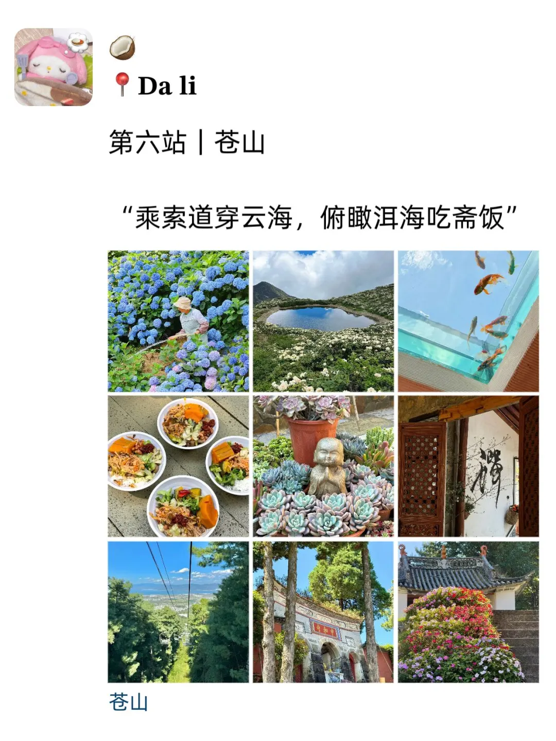 到底至于吗😳这位姐去大理发了9条朋友圈😓