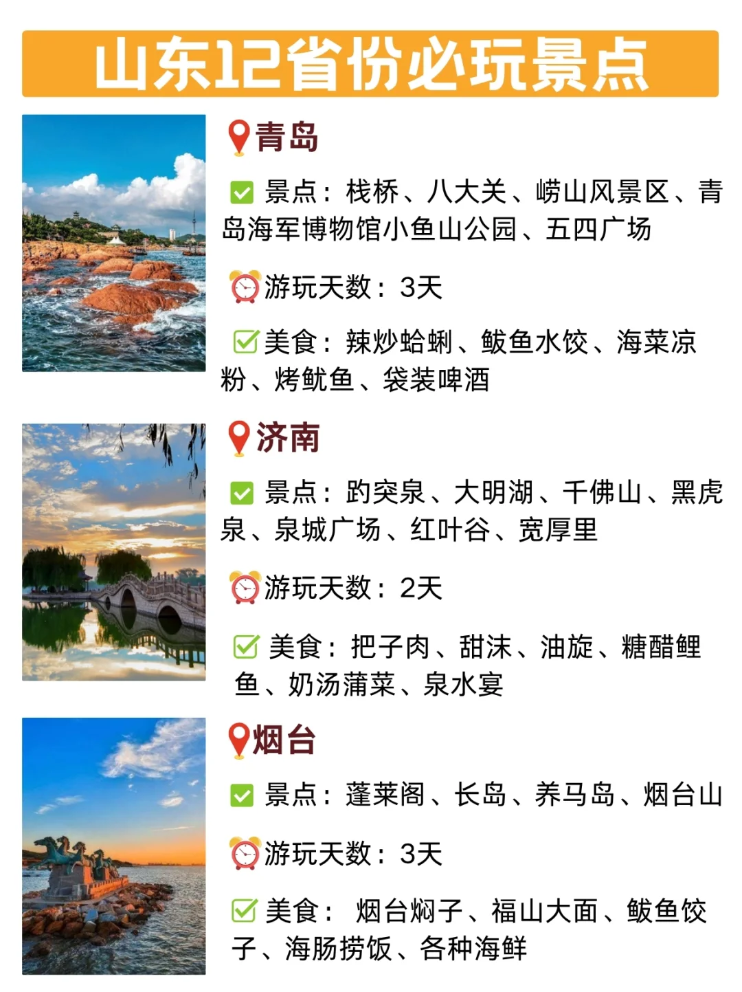 山东景点超全攻略！12🔥城市景点+美食攻略