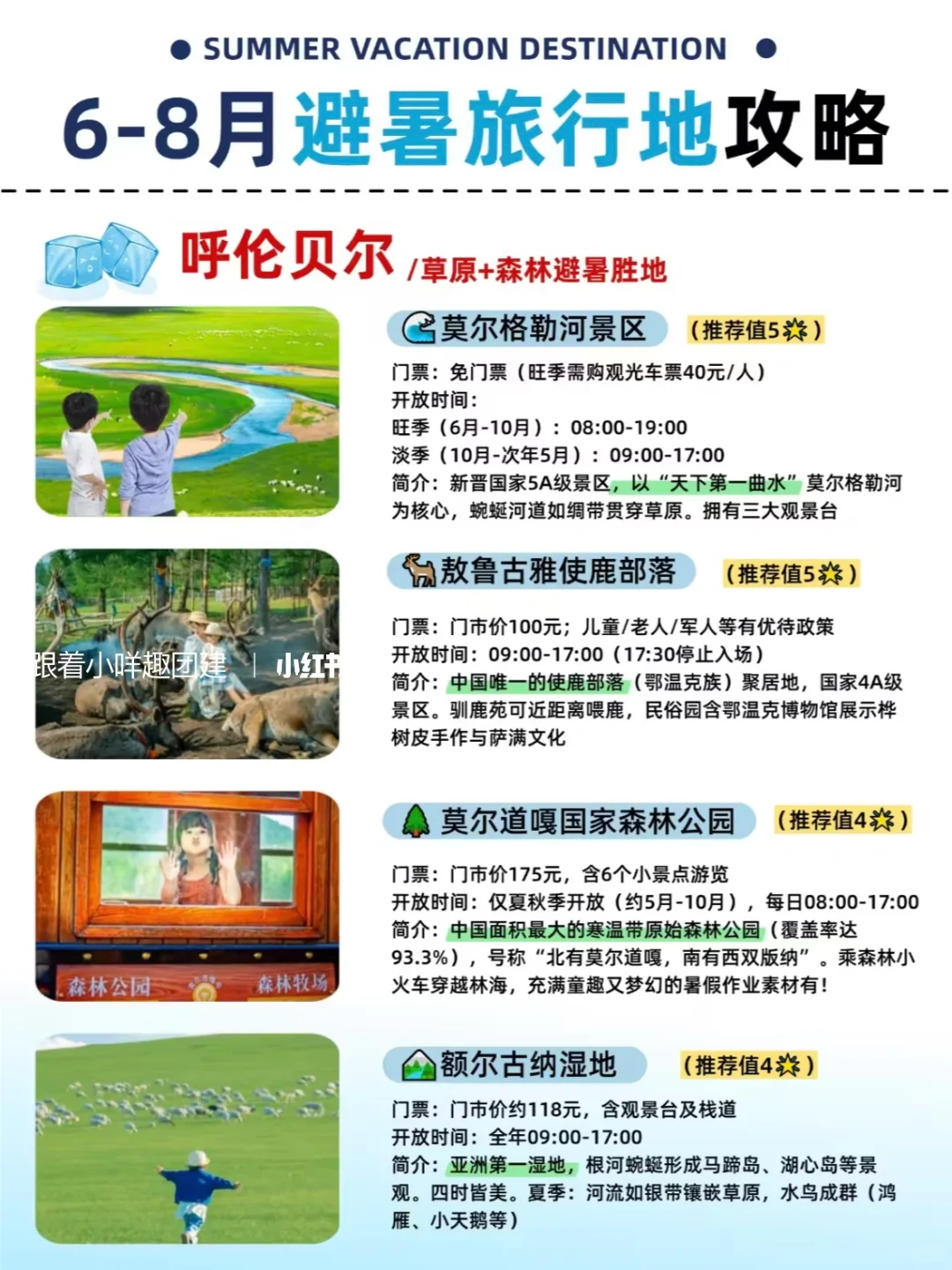 6️⃣-8️⃣月避暑天花板❄️6大亲子旅行圣地！