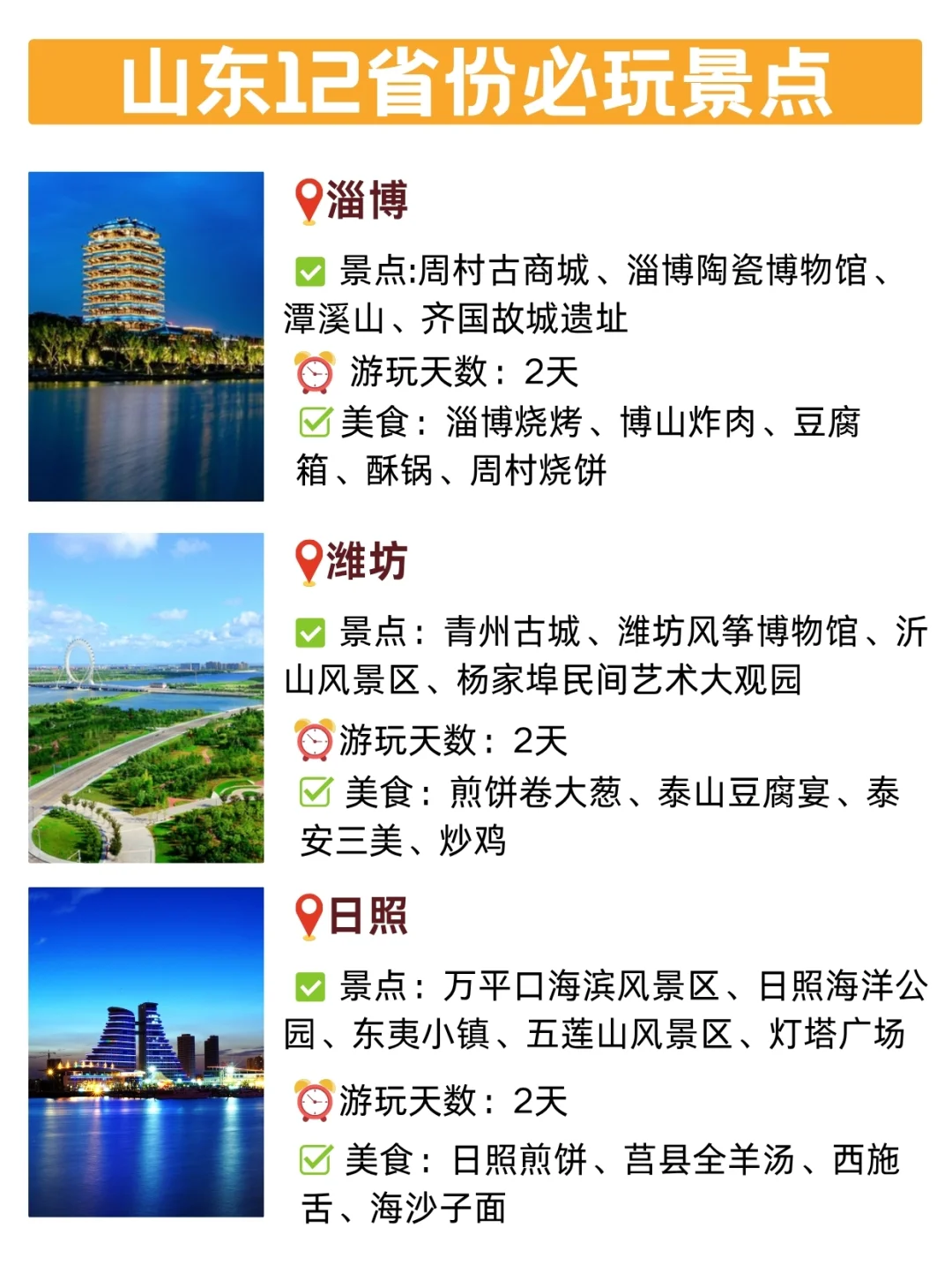 山东景点超全攻略！12🔥城市景点+美食攻略