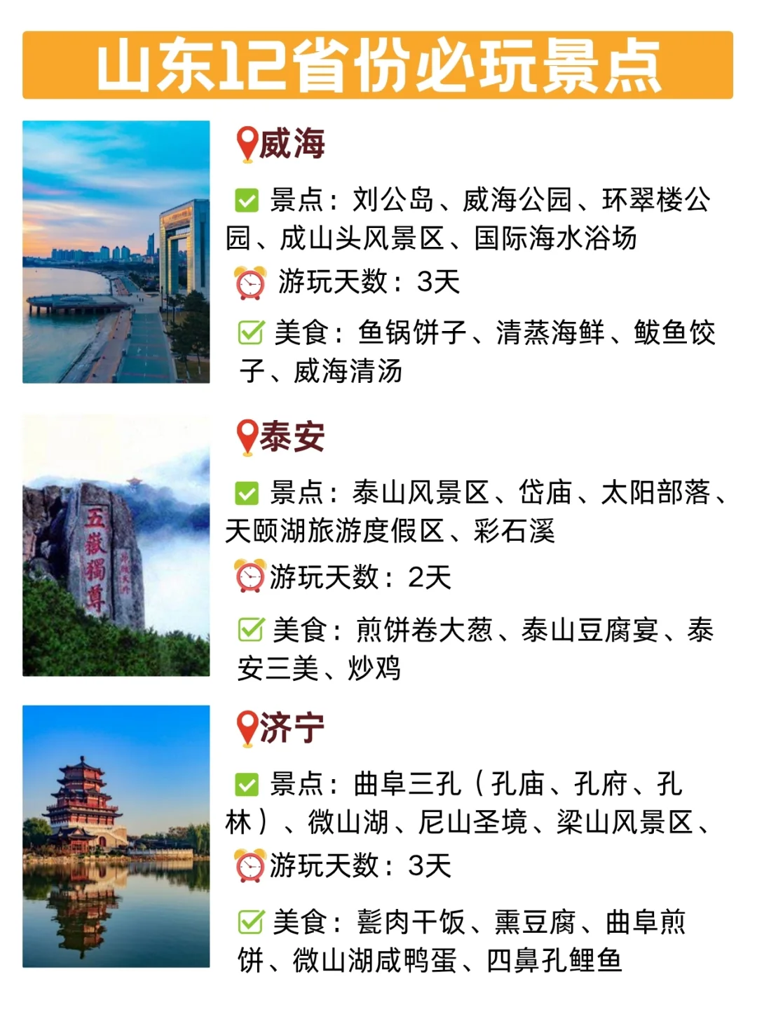 山东景点超全攻略！12🔥城市景点+美食攻略