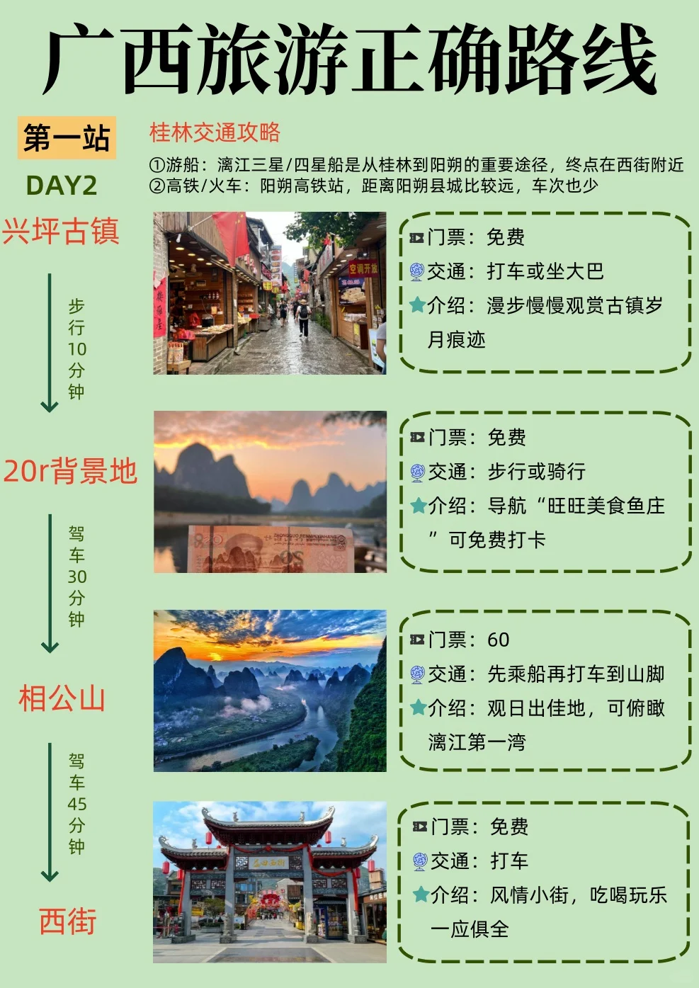 6-8月暑假去广西旅游，千万别把顺序搞反了