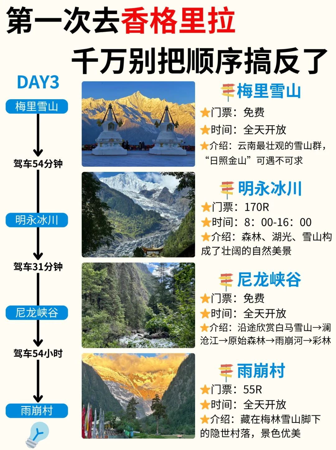 香格里拉3天2夜！保姆级旅游路线攻略✅不绕路
