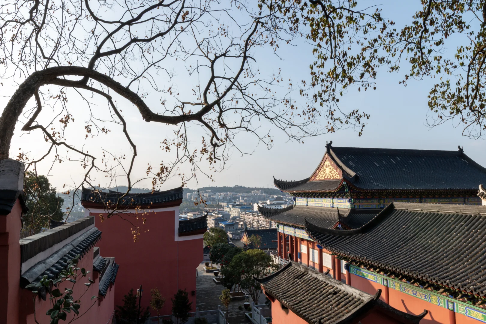 千年古刹与现代城市的交融