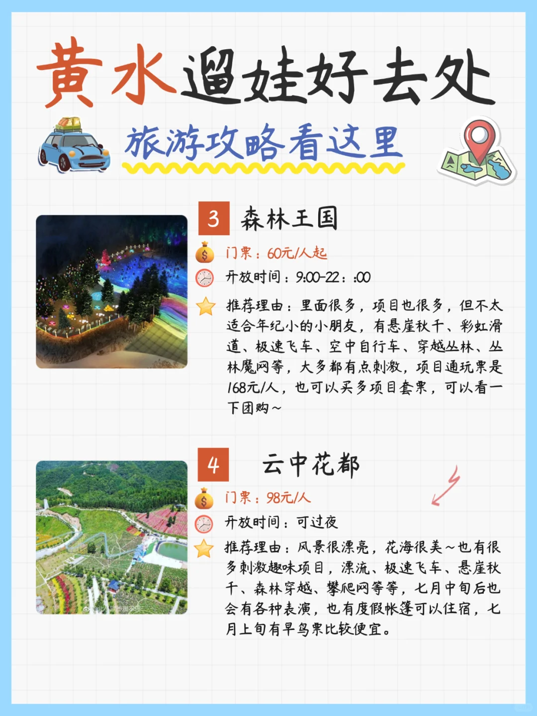 🌿 黄水避暑神仙打架！这8个地方不去＝白