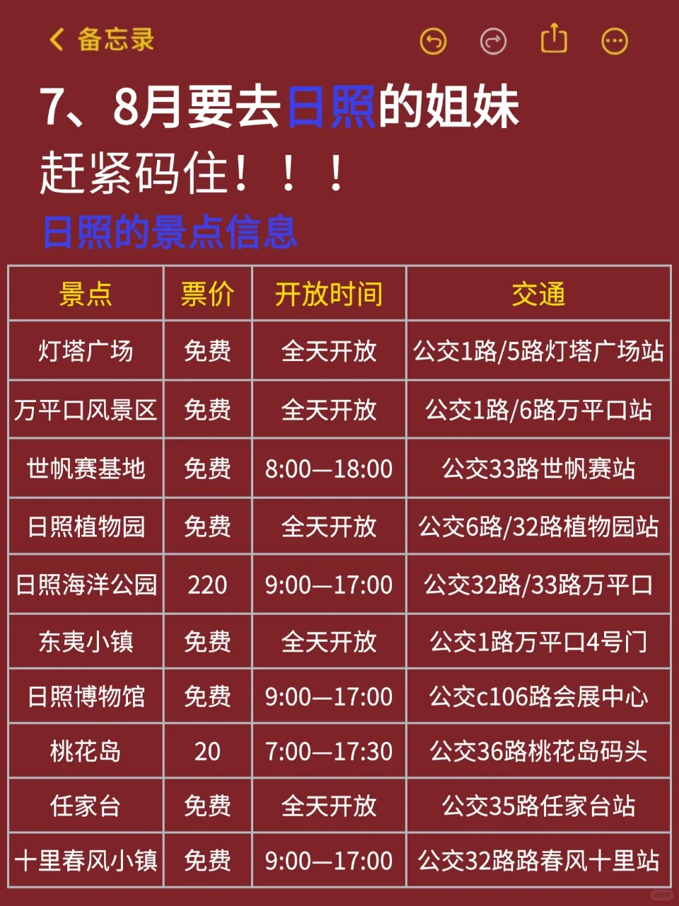 日照旅游避坑全攻略，7-8月来日照的姐妹必看