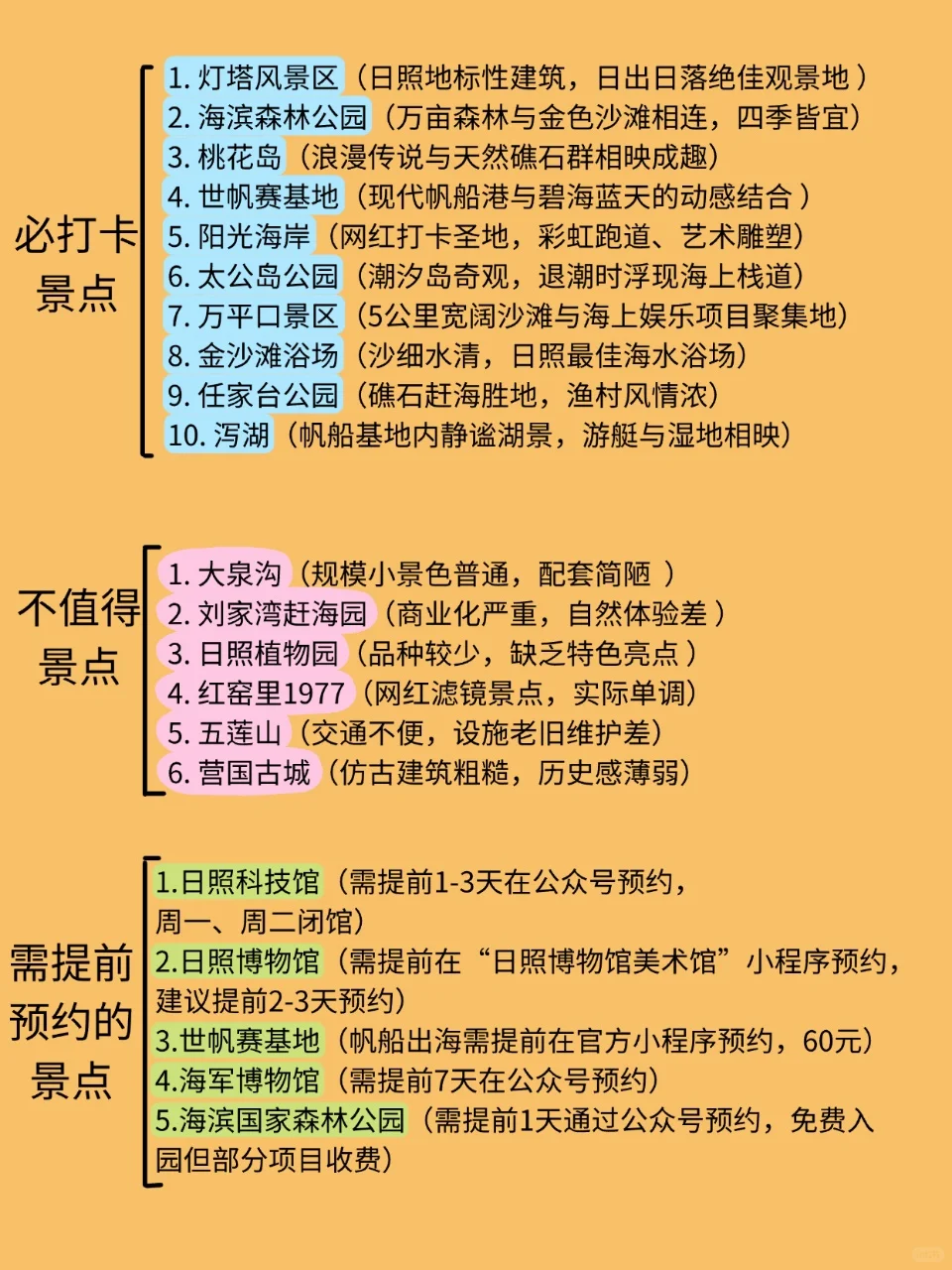 暑假来日照旅游不看这篇攻略!!小心被宰...