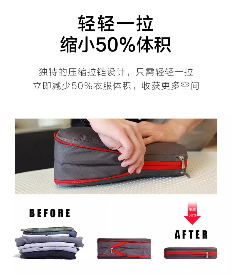 新款旅行出差压缩收纳包套装防水大容量行李