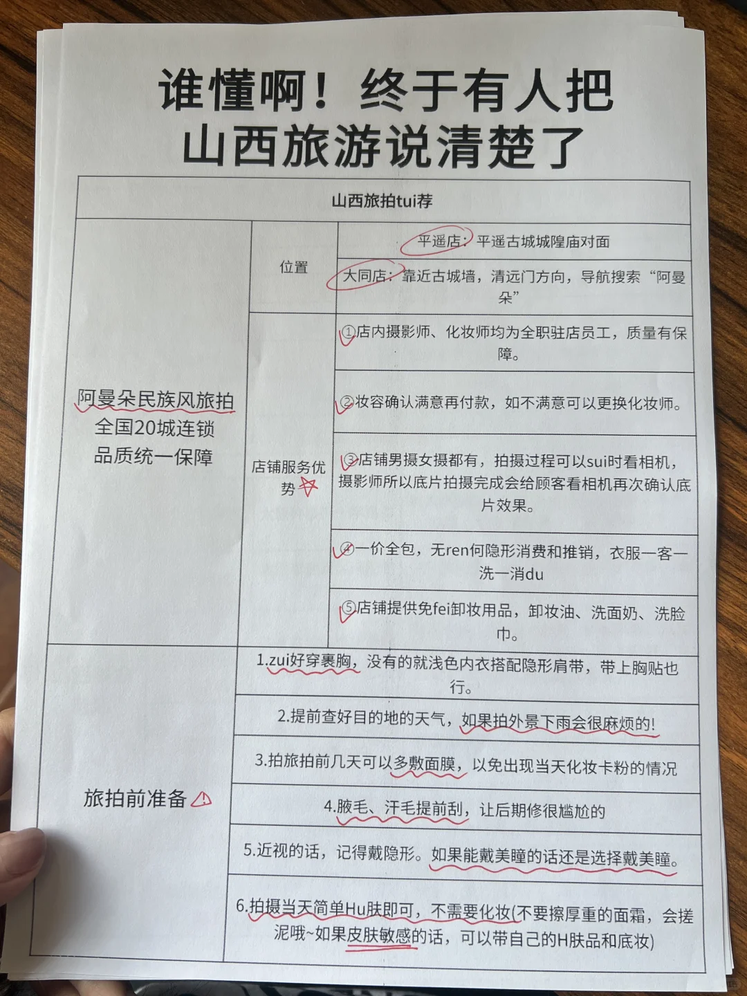 暑假去山西的姐妹快存下把！超详细！！