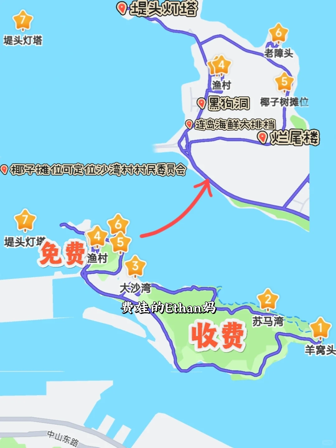 连岛也太美了❗码住路线+攻略带娃就这么玩