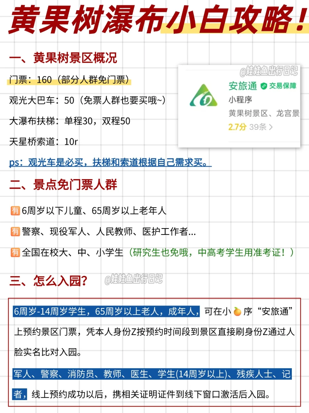 黄果树刚回‼️花5h总结的经验贴！小白必看