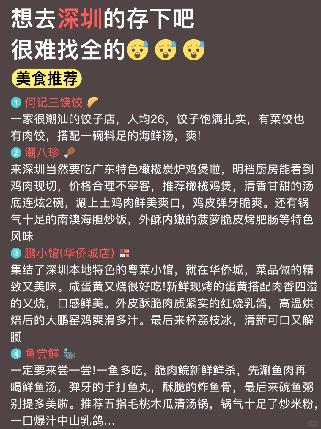 深圳旅游！不要再搞反了😭不踩雷攻略！