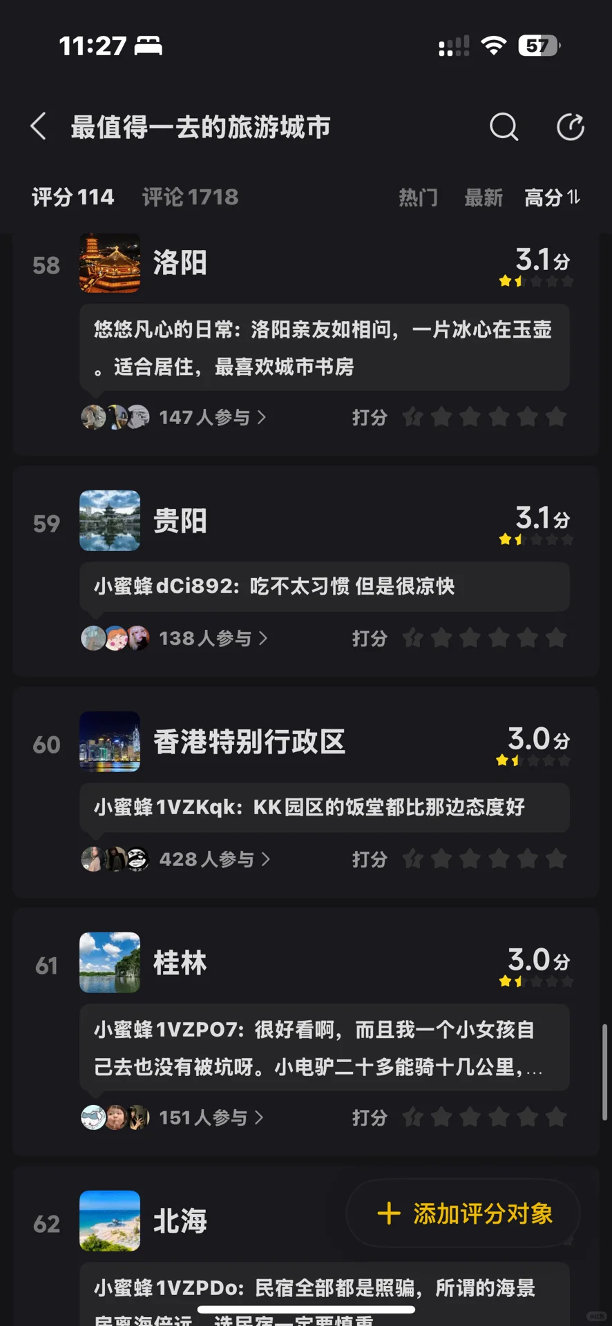 假期最值得去的旅游城市排行榜