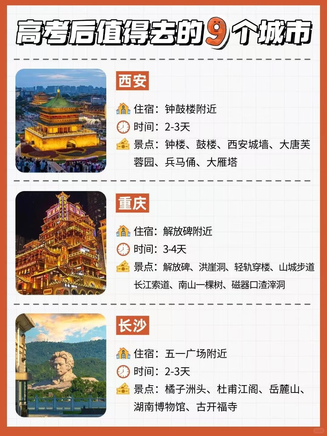 高考后去哪里玩！！！