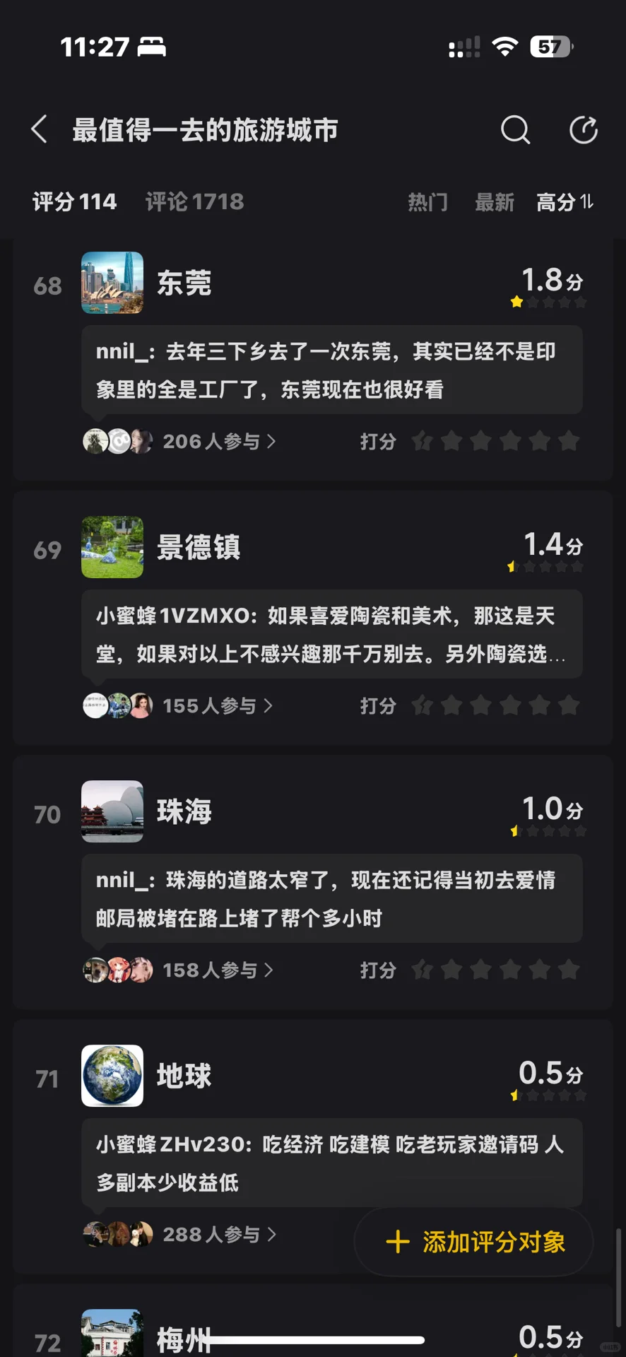 假期最值得去的旅游城市排行榜