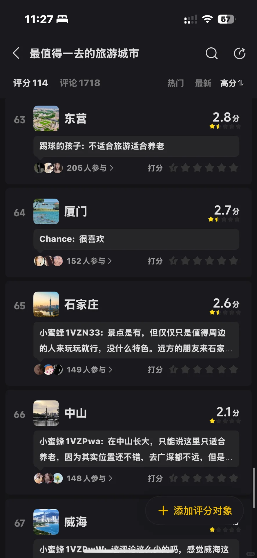 假期最值得去的旅游城市排行榜