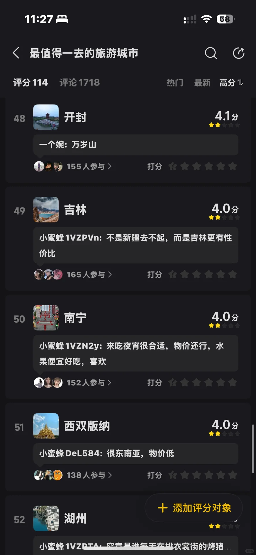 假期最值得去的旅游城市排行榜