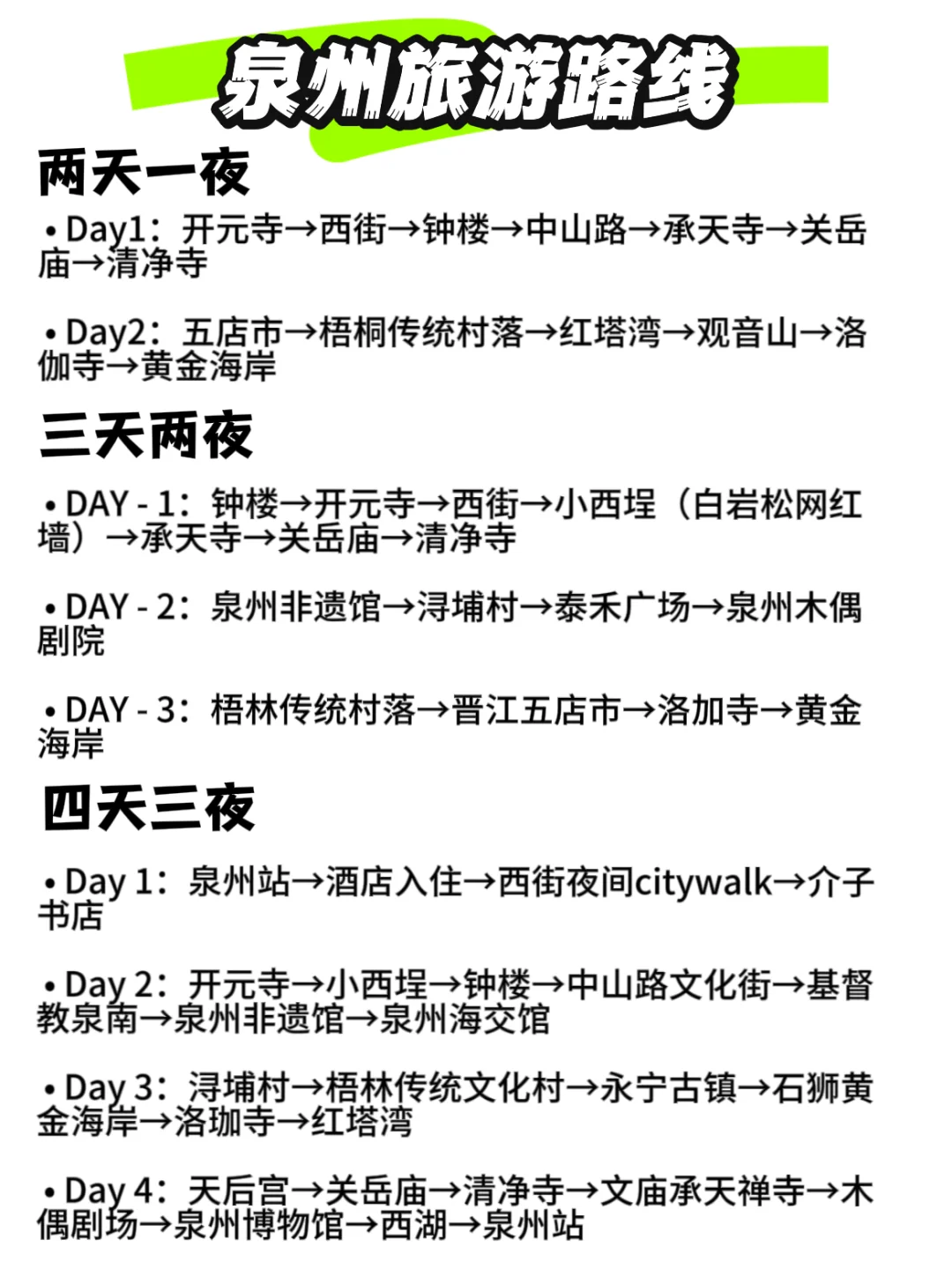 我查了攻略，泉州我到了！