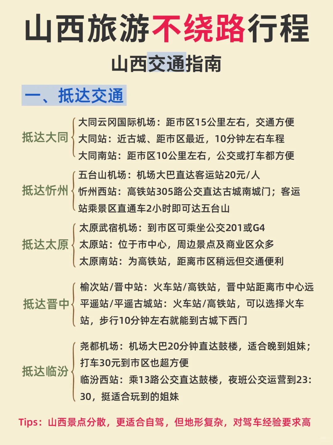 山西多日游不绕路攻略来咯！！