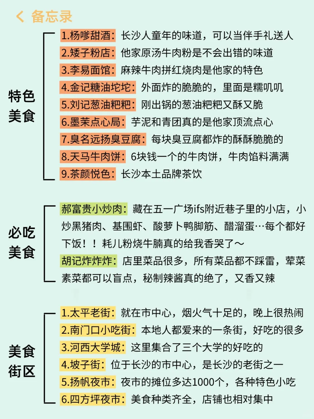 去了长沙7次的攻略😤能帮一个是一个