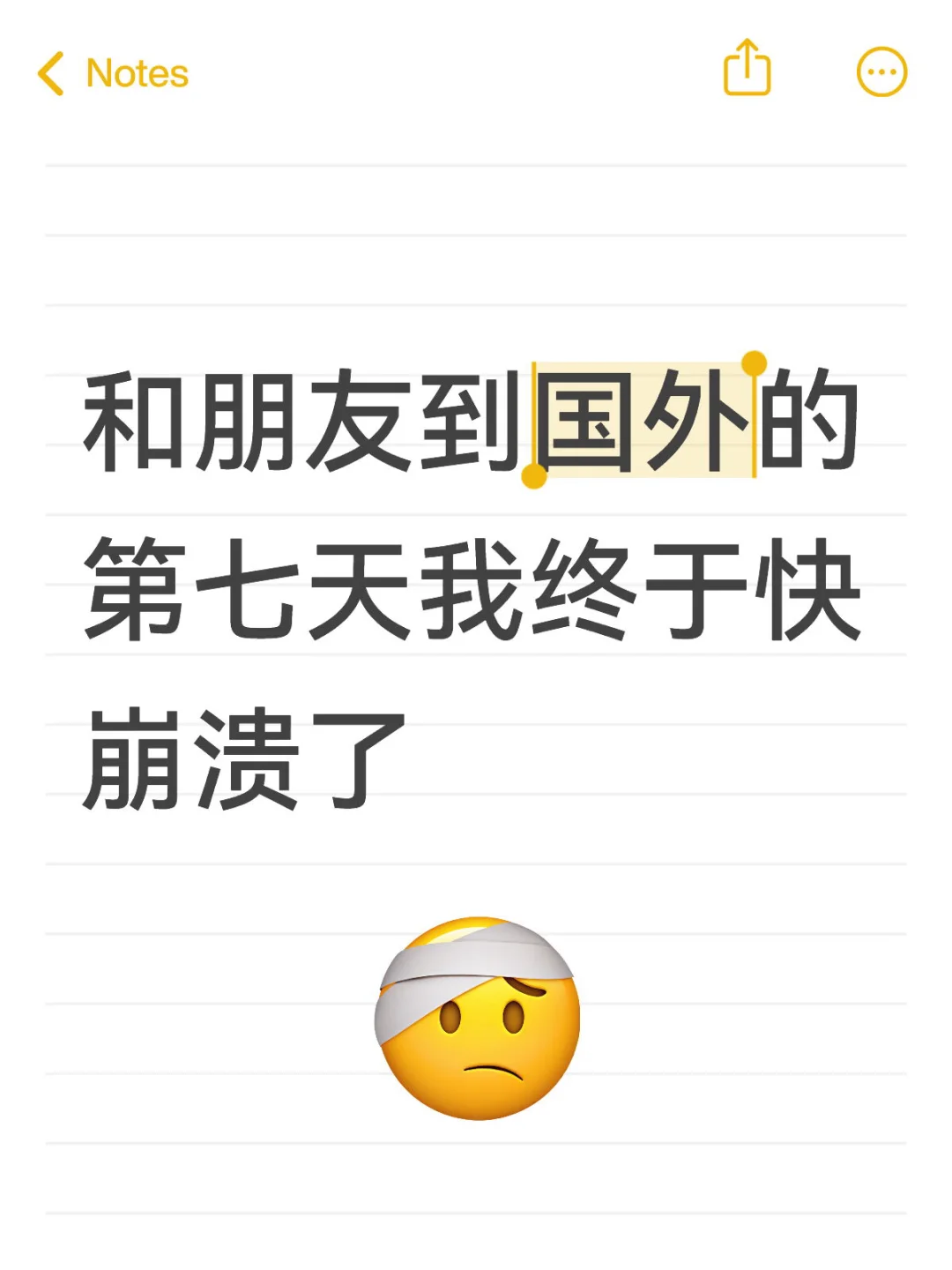 和朋友到国外的第七天我终于快崩溃了