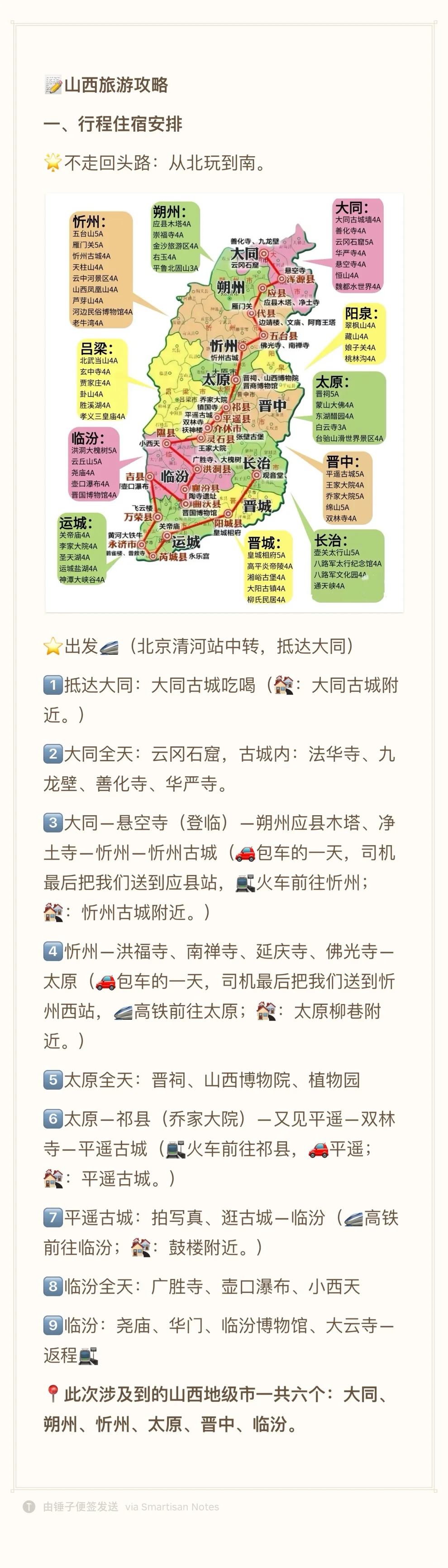 刚从山西回来！详细山西旅游攻略无广分享！