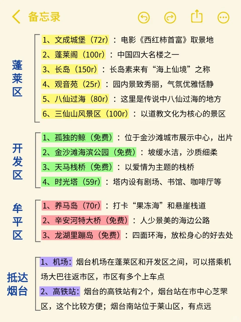 四刷烟台已回，真心奉劝准备去烟台的朋友...