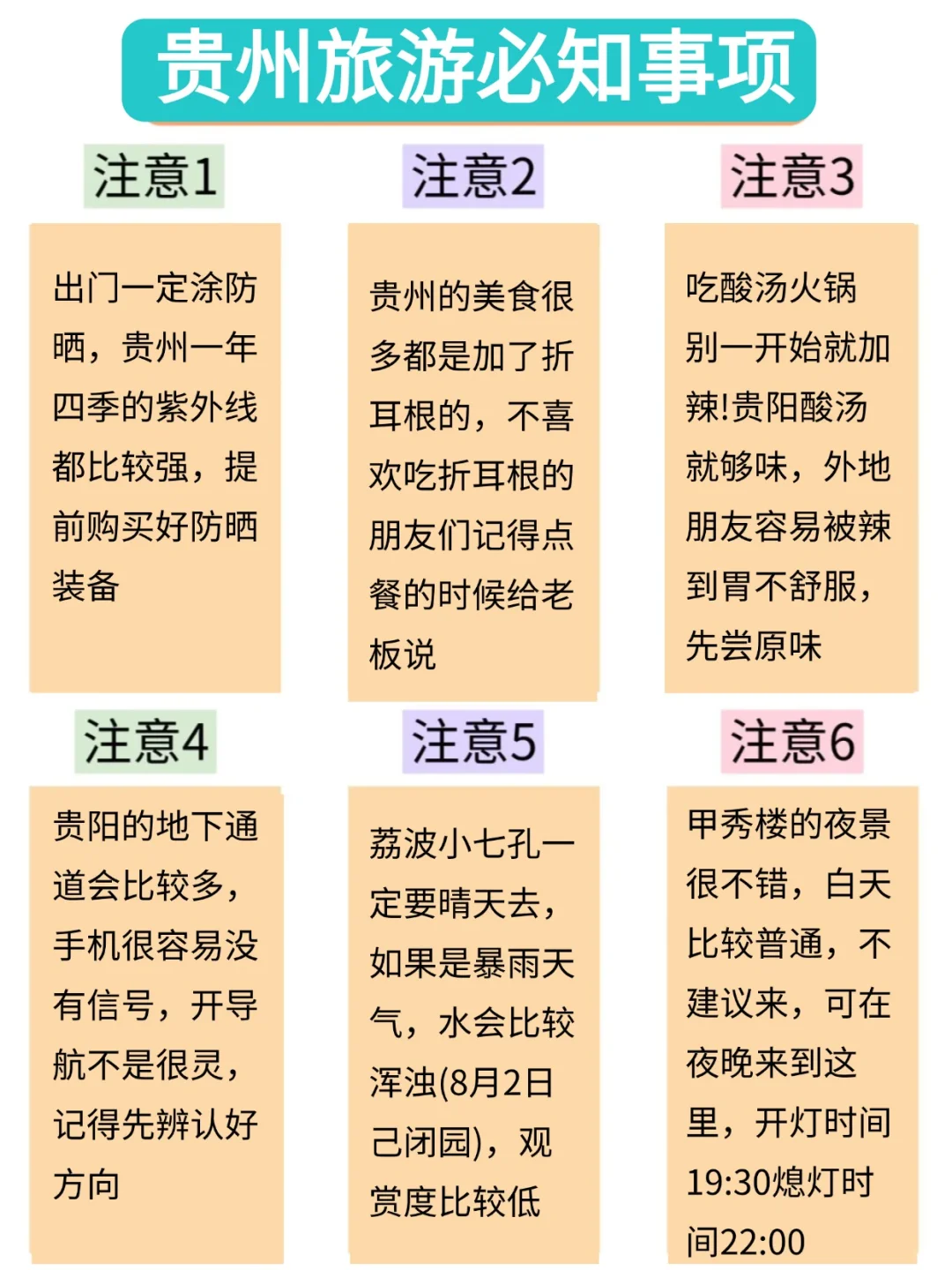 为什么我去贵州旅游之前没刷到这篇。。。